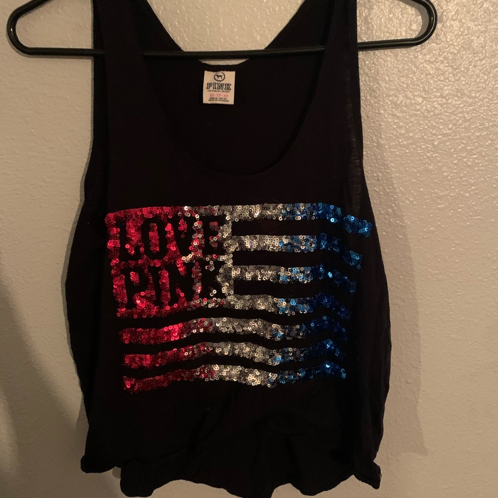 PINK american flag tank